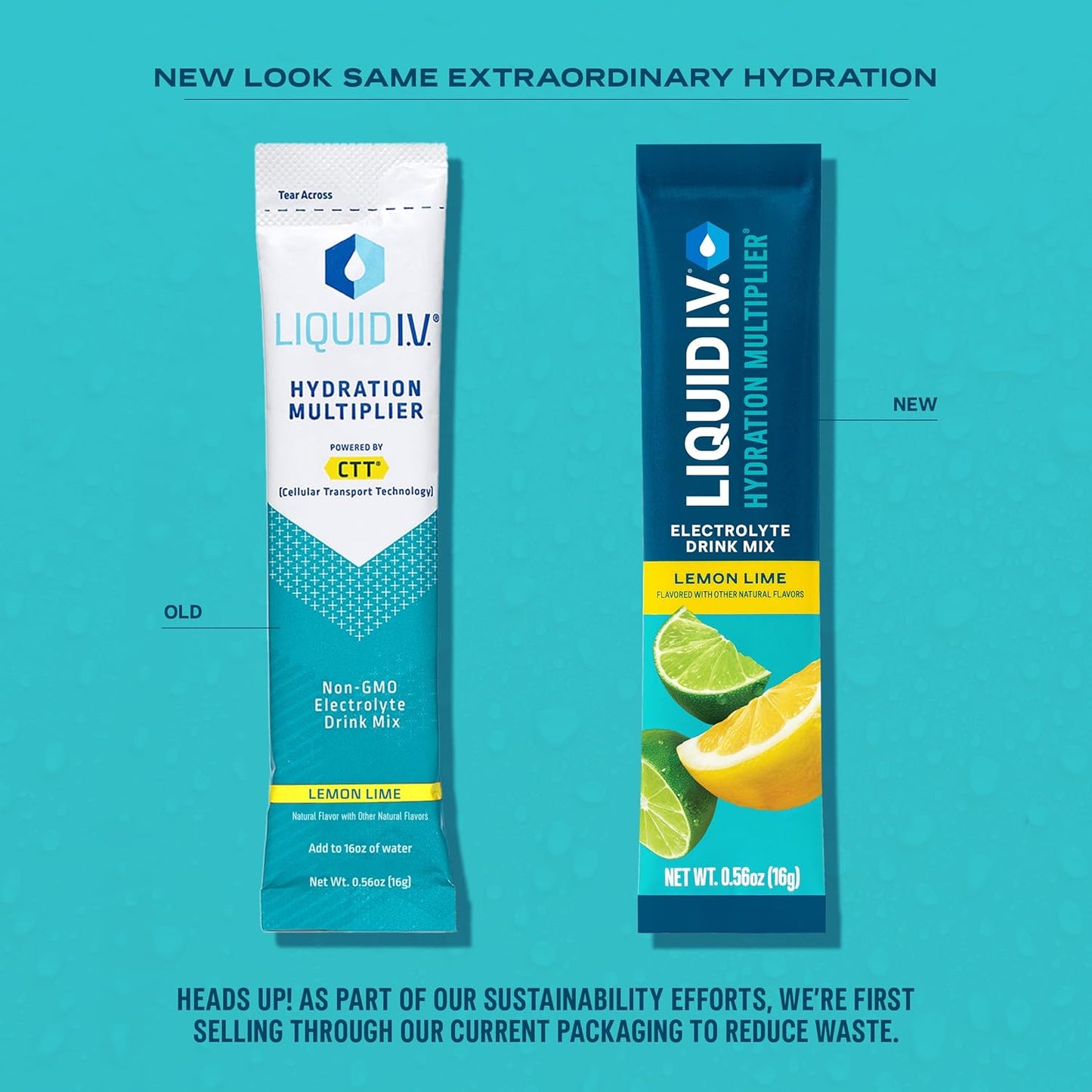 ® Hydration Multiplier® - Lemon Lime - Hydration Powder Packets | Electrolyte Powder Drink Mix | Convenient Single-Serving Sticks | Non-Gmo | 16 Servings (Pack of 3)