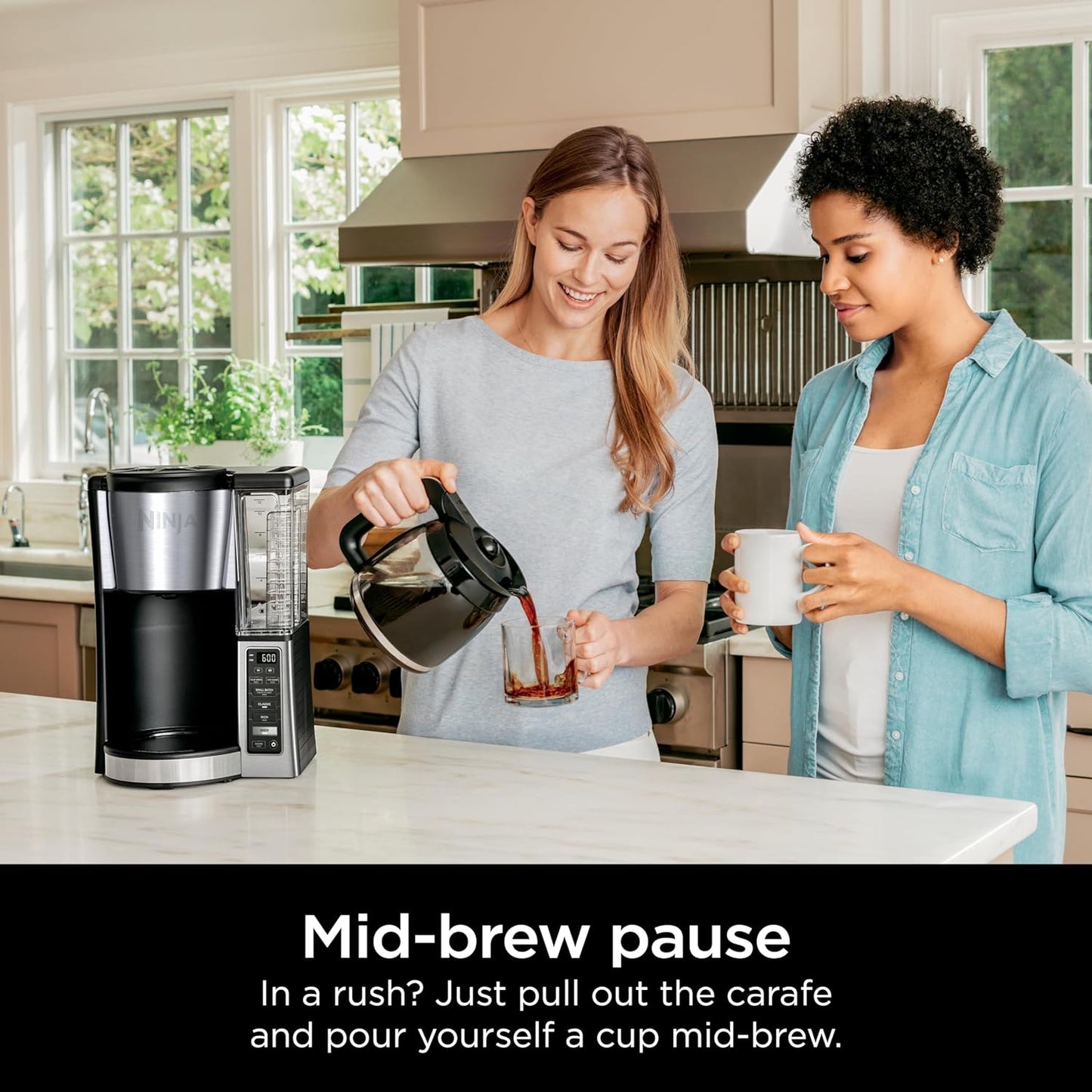 12-Cup Programmable Coffee Brewer, 2 Brew Styles, Adjustable Warm Plate, 60Oz Water Reservoir, Delay Brew - Black/Stainless Steel