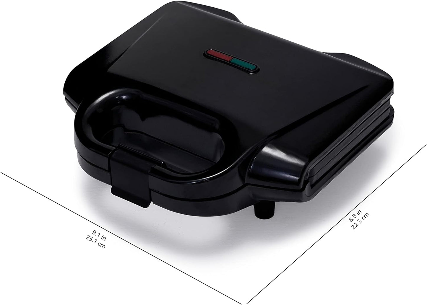 2-Slice Waffle Maker with Non-Stick Coating, Easy to Clean, 700W, Black