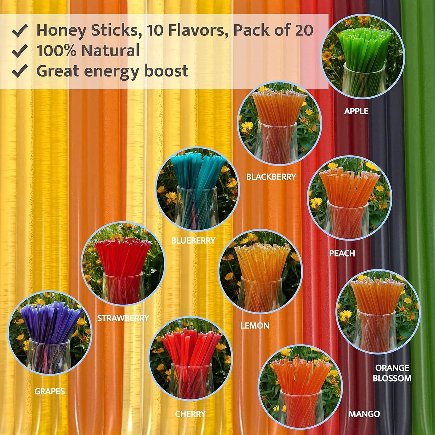 Twinings 48 Assorted Tea Bags Variety Pack, 12 Flavors Tea Assortment, Tea Sampler Set with 20 Honey Sticks for Tea - Assorted Tea Bags Individually Wrapped
