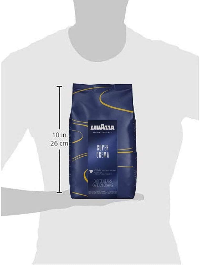 Super Crema Whole Bean Coffee Blend, Light-Medium Espresso Roast, 2.2 Pound (Pack of 1) ,Premium Quality, Aromatic, Mild and Creamy