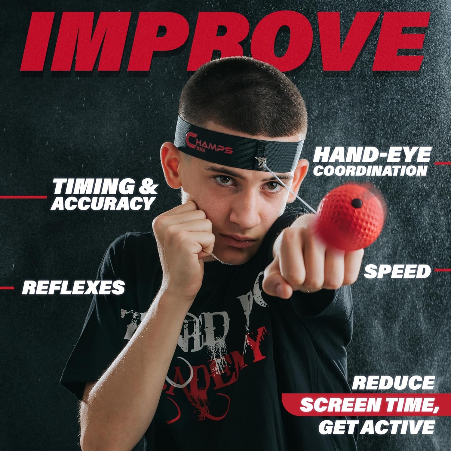 Boxing Reflex Balls Set of 4 – Boxing Ball MMA Gear of with Varying Weights with Adjustable Headband and 4 Spare Strings to Improve Speed and Hand-Eye Coordination for Men, Kids Boxing Equipment