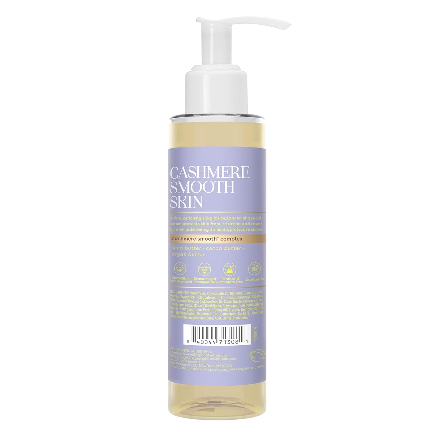Cashmere Skin Collection Shave Oil- Vanilla Cashmere Scented, Entire Bikini Area-Approved, 6 Fl Oz