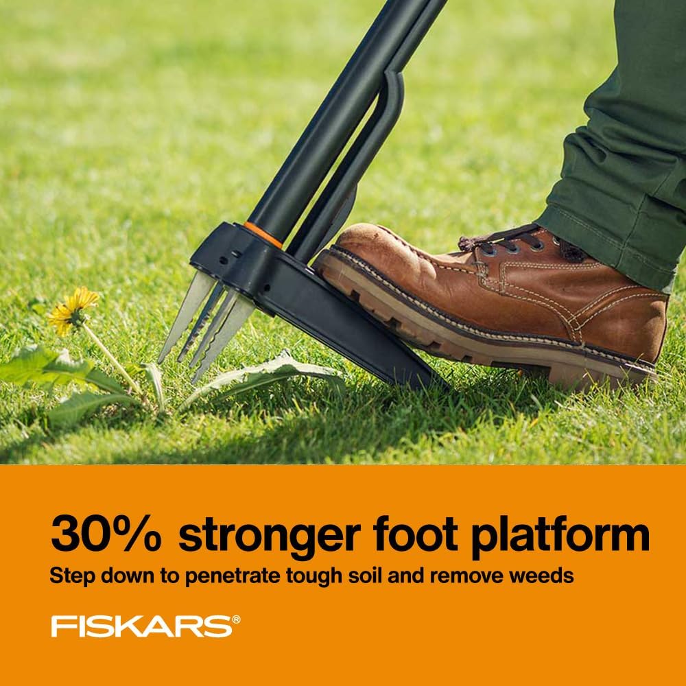 4-Claw Stand up Weed Puller Tool, Gardening Hand Weeding Tool with 39" Long Ergonomic Handle with Easy-Eject Mechanism