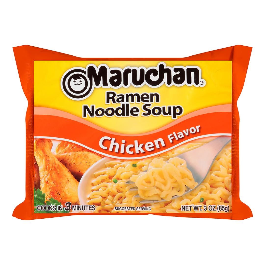 Ramen Chicken, Instant Ramen Noodles, Ready to Eat Meals, 3 Oz, 24 Count