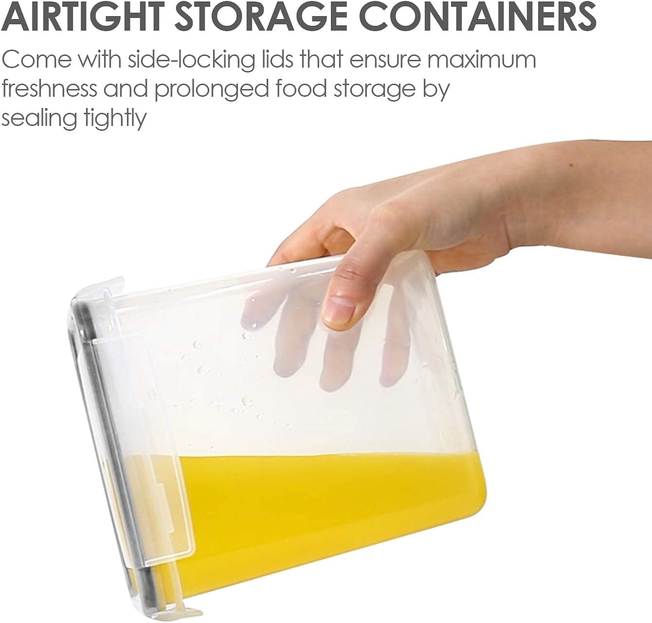 Airtight Food Storage Containers with Lids,  24 Pcs Plastic Kitchen and Pantry Organization Canisters for Cereal, Dry Food, Flour and Sugar, BPA Free, Includes 24 Labels,Black