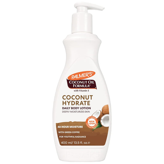 Coconut Oil Formula Body Lotion for Dry Skin, Hand & Body Moisturizer with Green Coffee Extract & Vitamin E, Pump Bottle, 13.5 Fl Oz (Pack of 1)