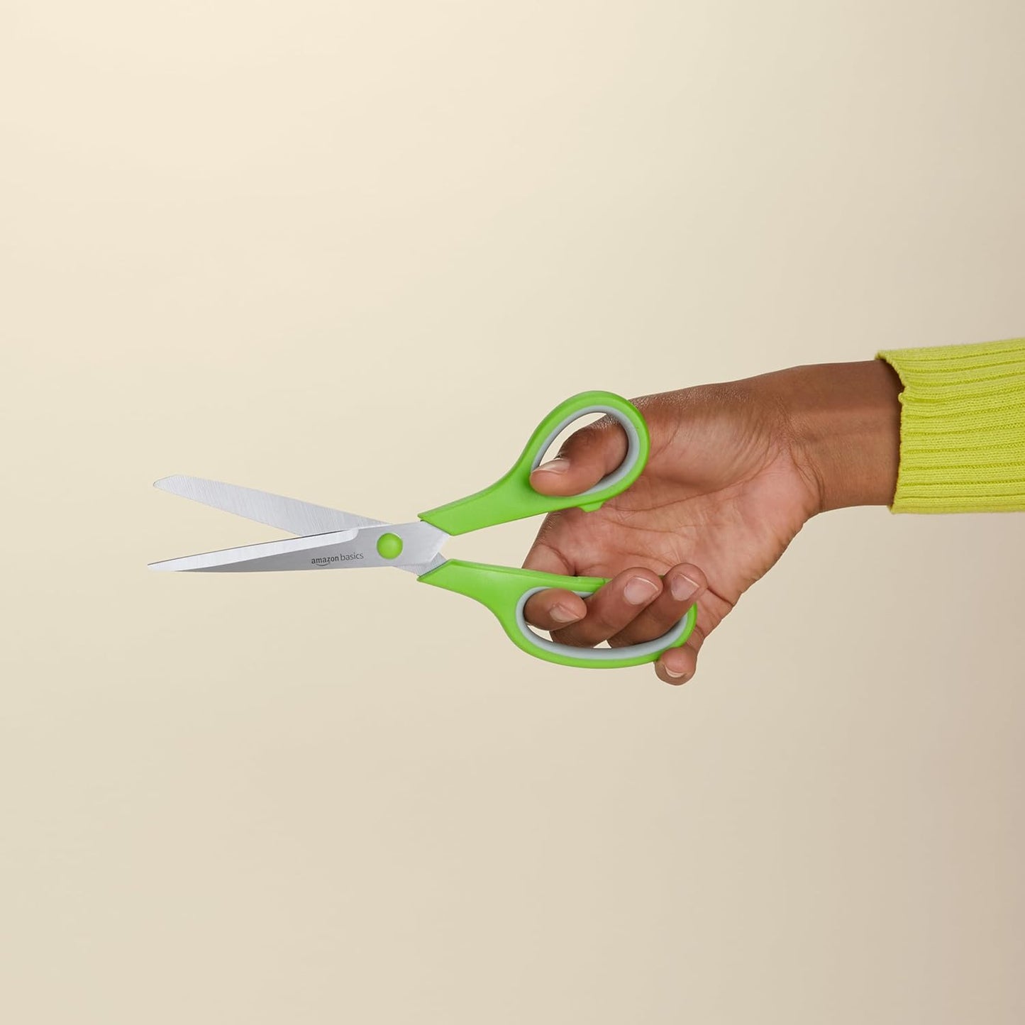 Multipurpose, Comfort Grip, PVD Coated, Stainless Steel Office Scissors, 3-Pack, Purple, Green & Gray