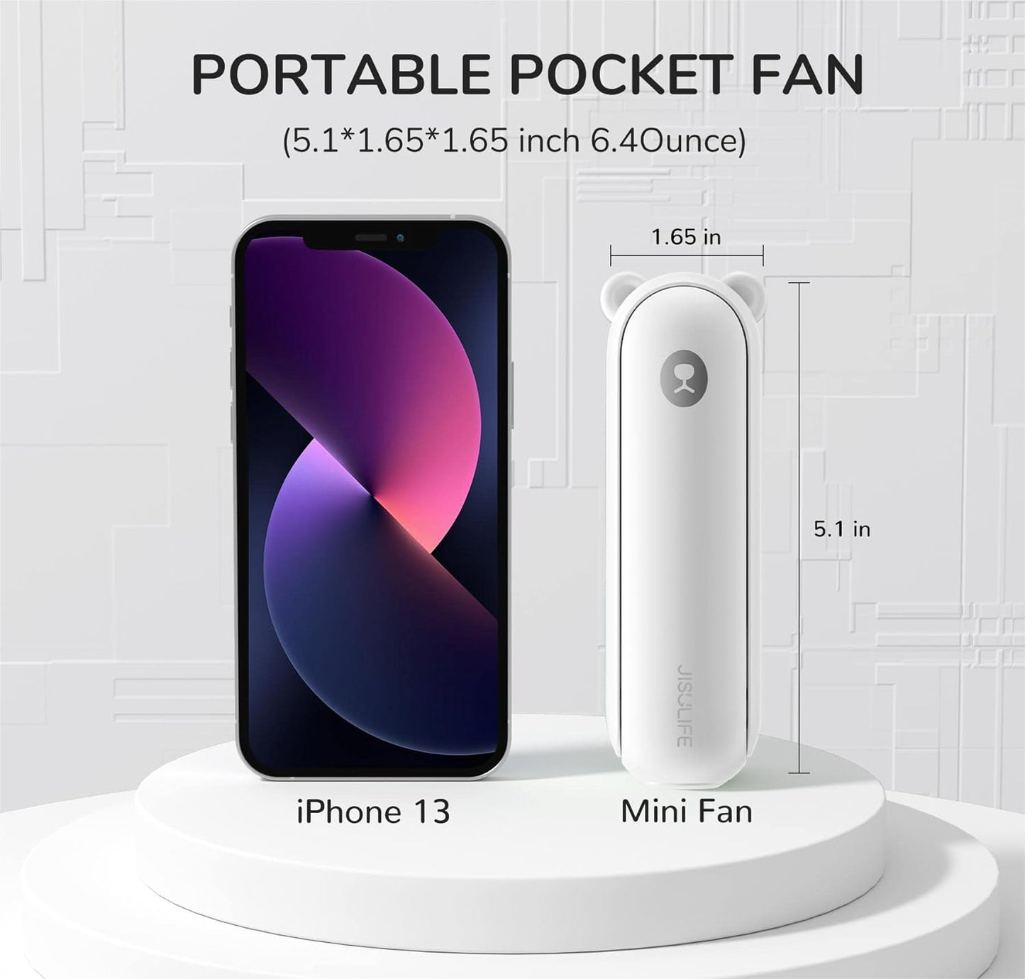 Handheld Fan with 4500 Mah Powerbank Max 46 Hours Runtime,Pocket Fan Portable Battery Operated or USB Powered Folding Personal Fan,3 Speeds,Gifts for Women Men Kids Gift for Festival-White