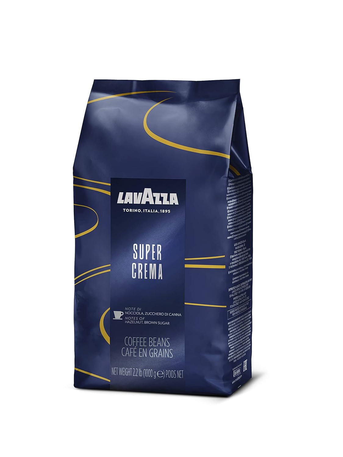 Super Crema Whole Bean Coffee Blend, Light-Medium Espresso Roast, 2.2 Pound (Pack of 1) ,Premium Quality, Aromatic, Mild and Creamy