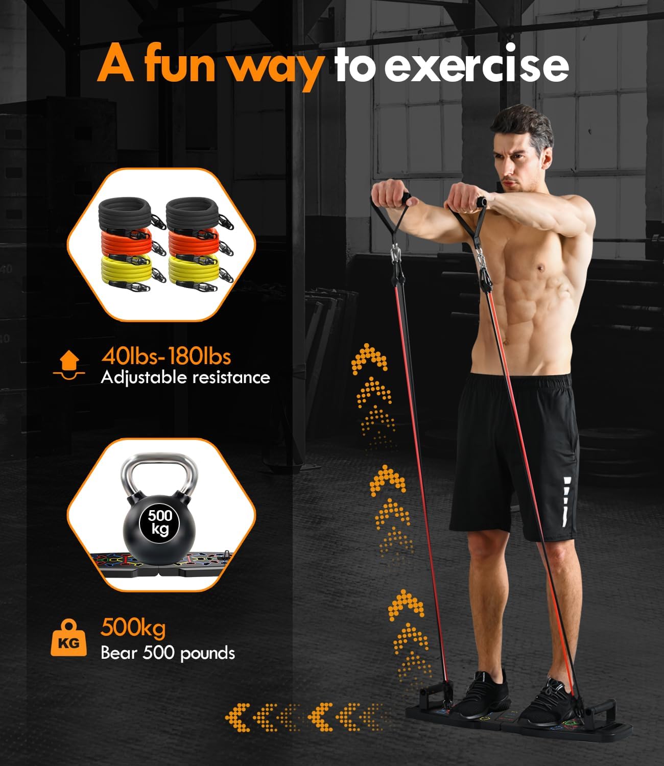 Push-Up Board Home Gym: Portable Fitness Equipment & 20 Accessories