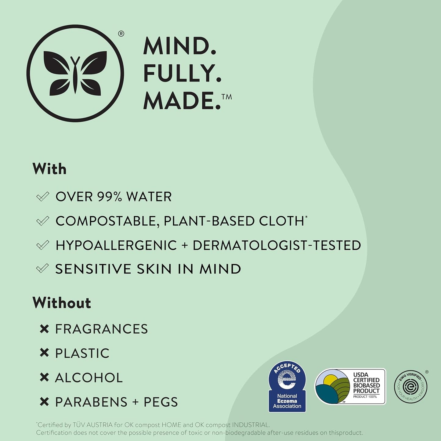 Clean Conscious Unscented Wipes | over 99% Water, Compostable, Plant-Based, Baby Wipes | Hypoallergenic for Sensitive Skin, EWG Verified | Pattern Play, 720 Count