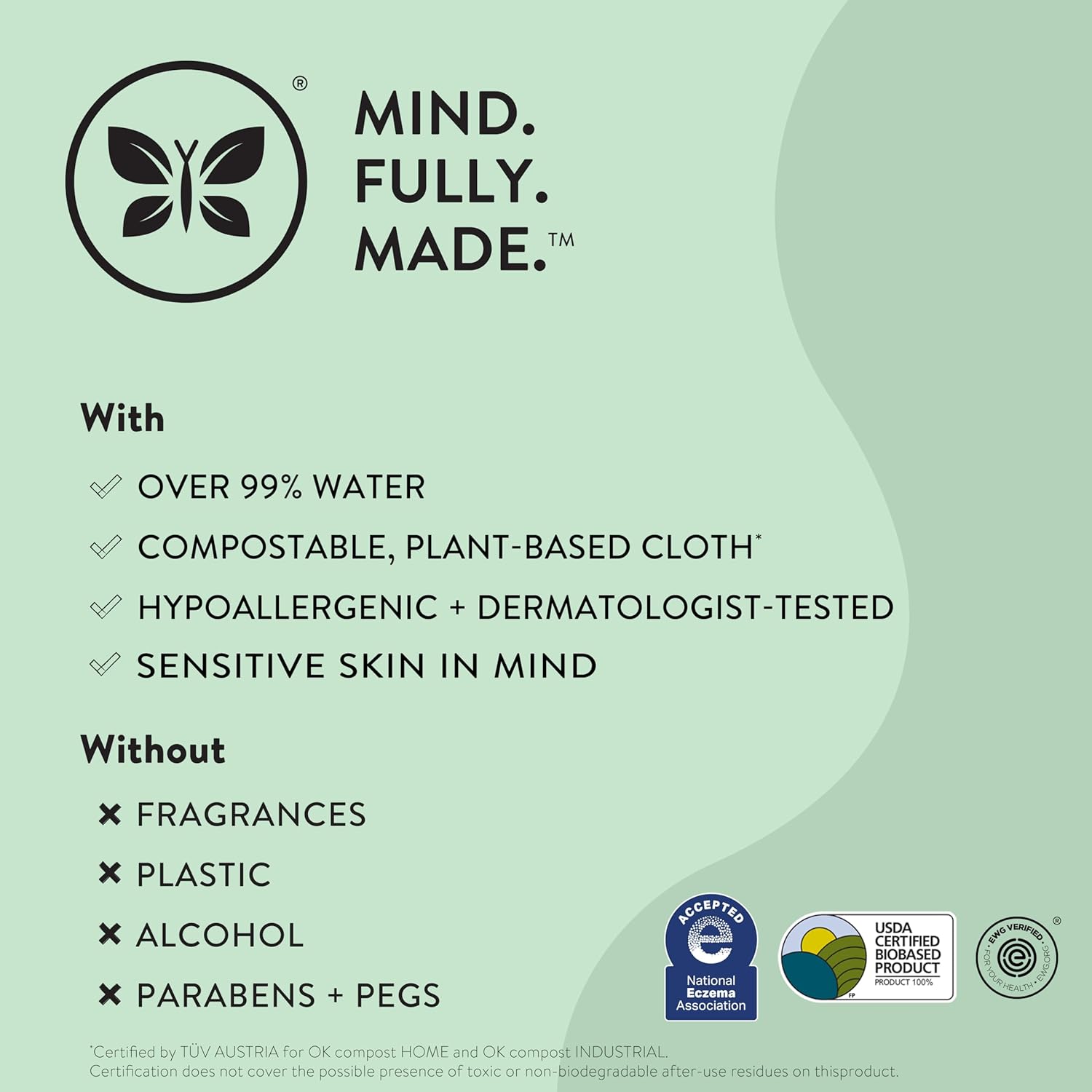 Clean Conscious Unscented Wipes | over 99% Water, Compostable, Plant-Based, Baby Wipes | Hypoallergenic for Sensitive Skin, EWG Verified | Pattern Play, 720 Count