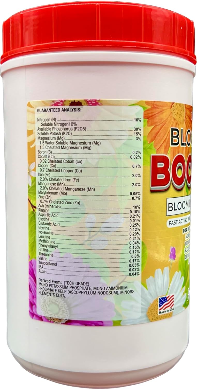 Bloom Booster and Yield Enhancer for Plants - Big and Healthy Flower - Hydroponic Grade Raw Materials - Flower Booster with Micronutrients - Super Concentrated - Increase Flowering and Fruits.
