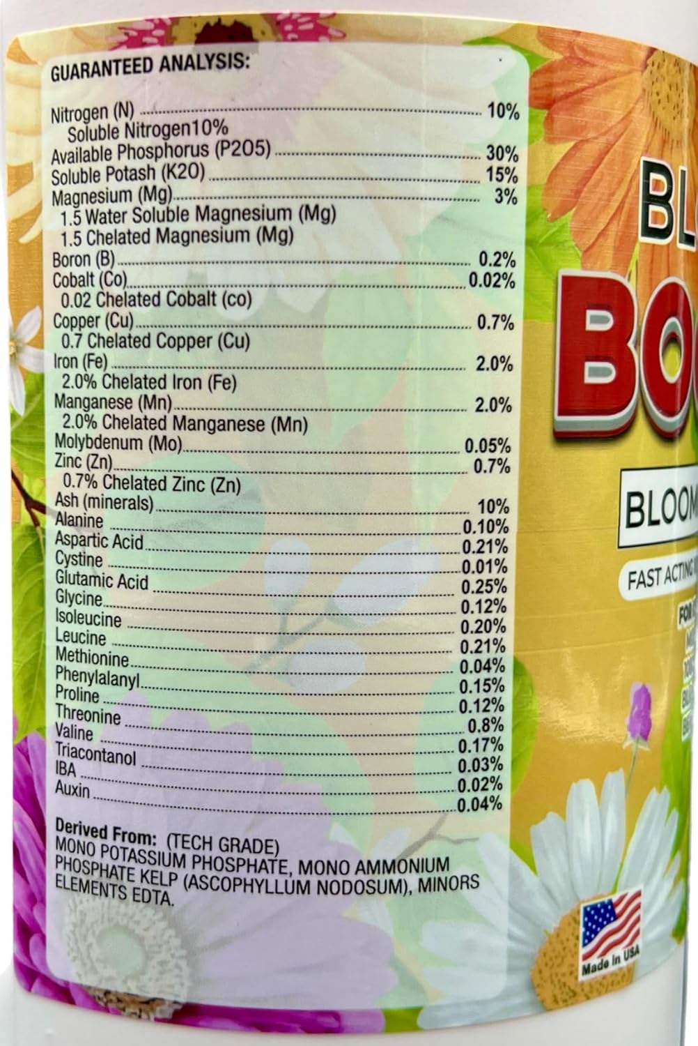 Bloom Booster and Yield Enhancer for Plants - Big and Healthy Flower - Hydroponic Grade Raw Materials - Flower Booster with Micronutrients - Super Concentrated - Increase Flowering and Fruits.