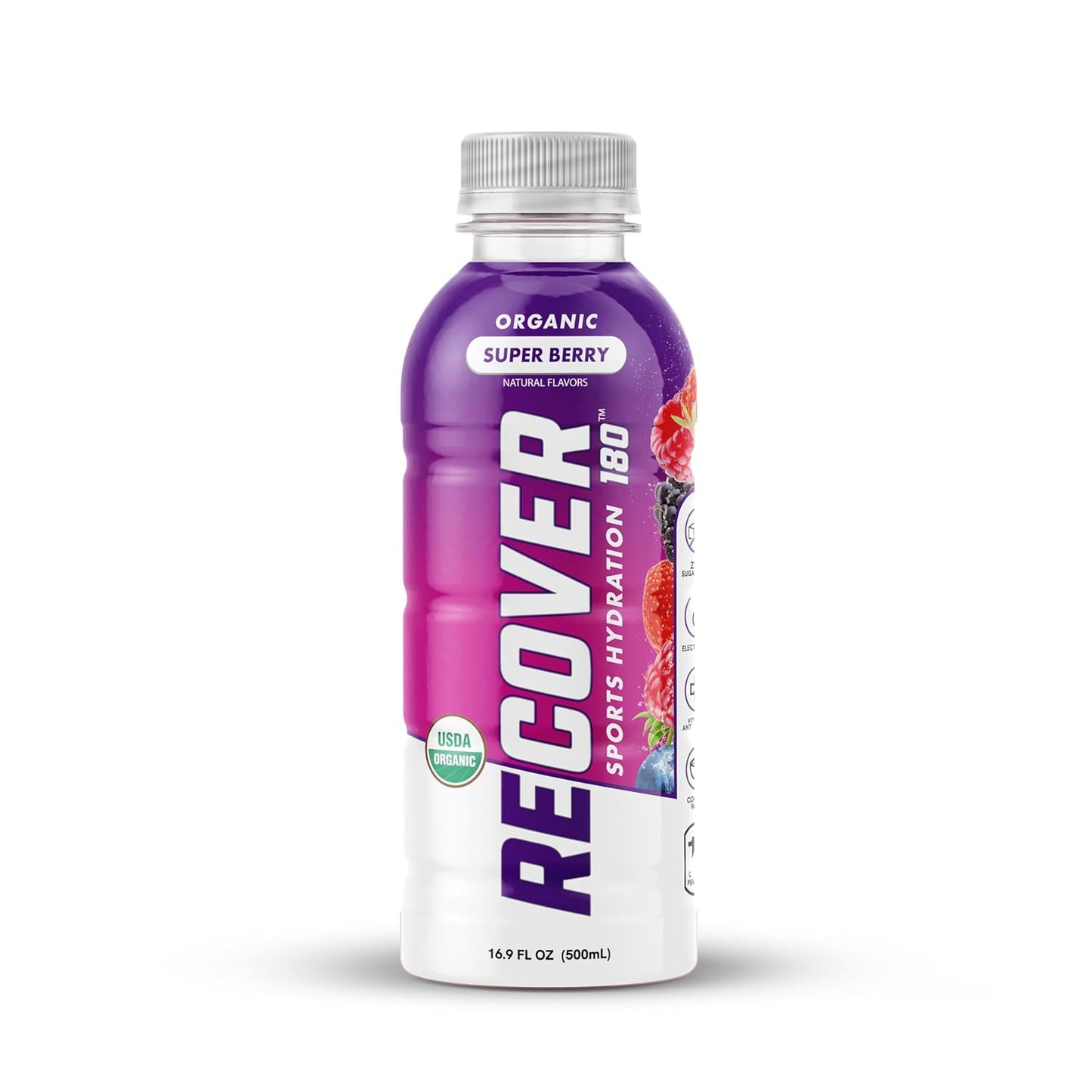 Organic Hydration Sports Drink, No Sugar Added, 15 Calorie Sports Beverage, Organic Flavors with Vitamins, Potassium-Packed Electrolytes (16.9 Fl Oz (Pack of 12), Variety Pack)