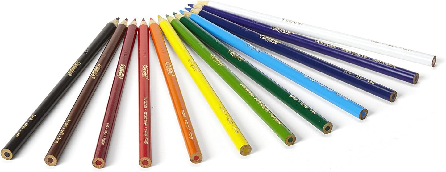 Colouring Pencils - Assorted Colours (Pack of 12) | a Must-Have for All Kids Arts & Crafts Sets | Ideal for Kids Aged 3+