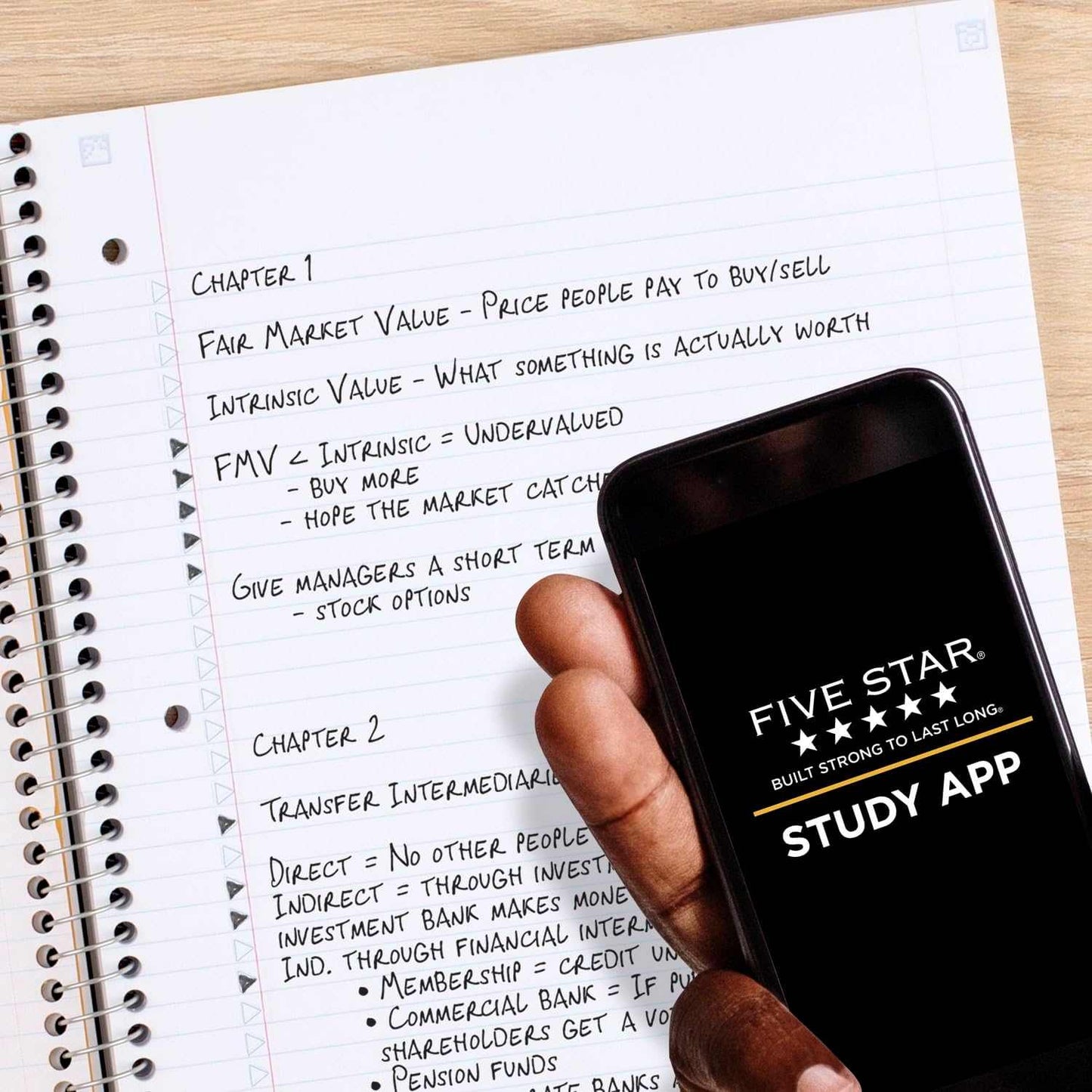 Spiral Notebook Study App 6 Pack College Ruled 8.5 x 11 inches