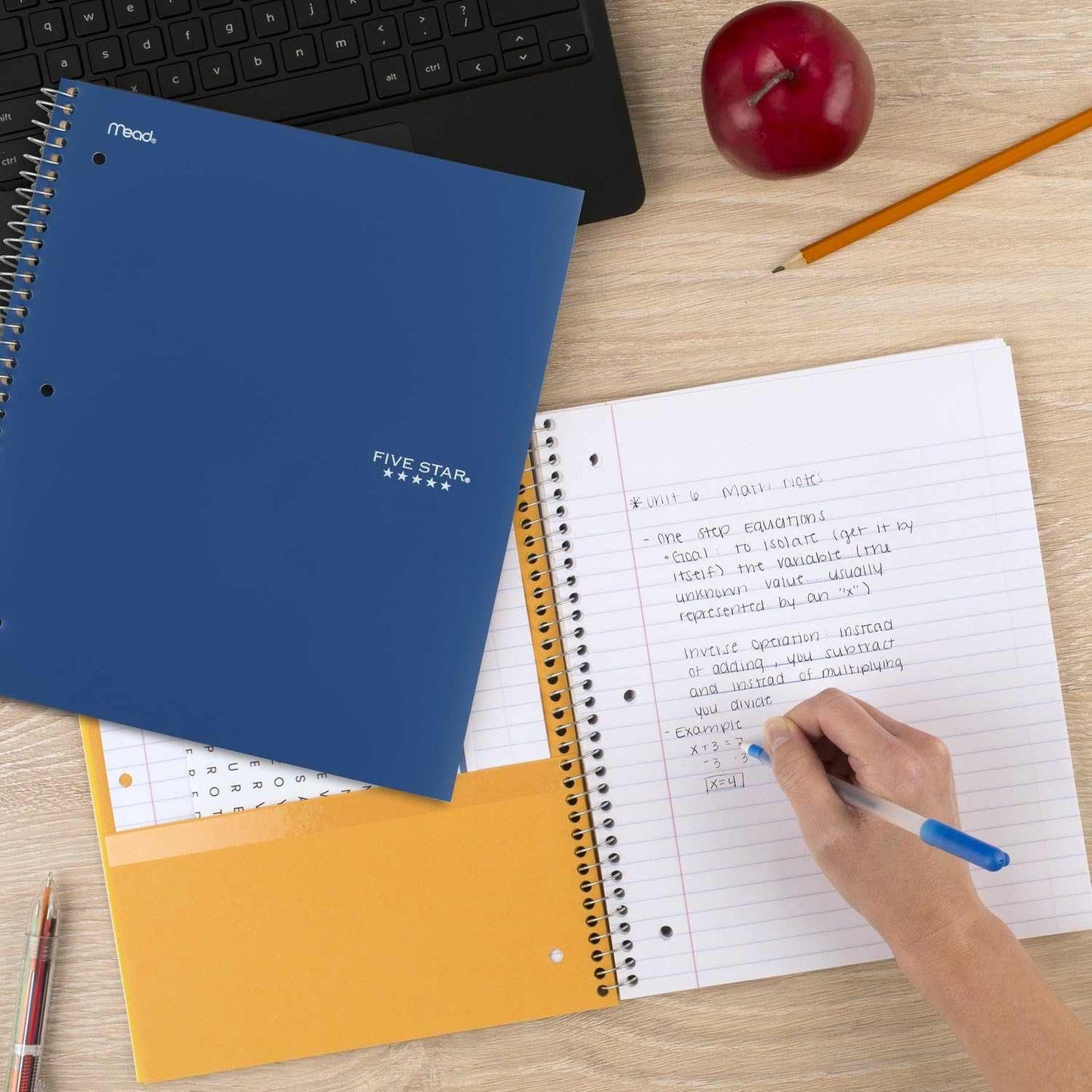 Spiral Notebook Study App 6 Pack College Ruled 8.5 x 11 inches