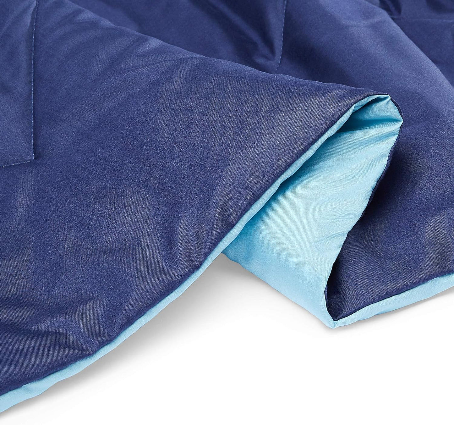 Reversible Lightweight Microfiber Comforter Blanket, Twin/Twin XL, Navy/Sky Blue