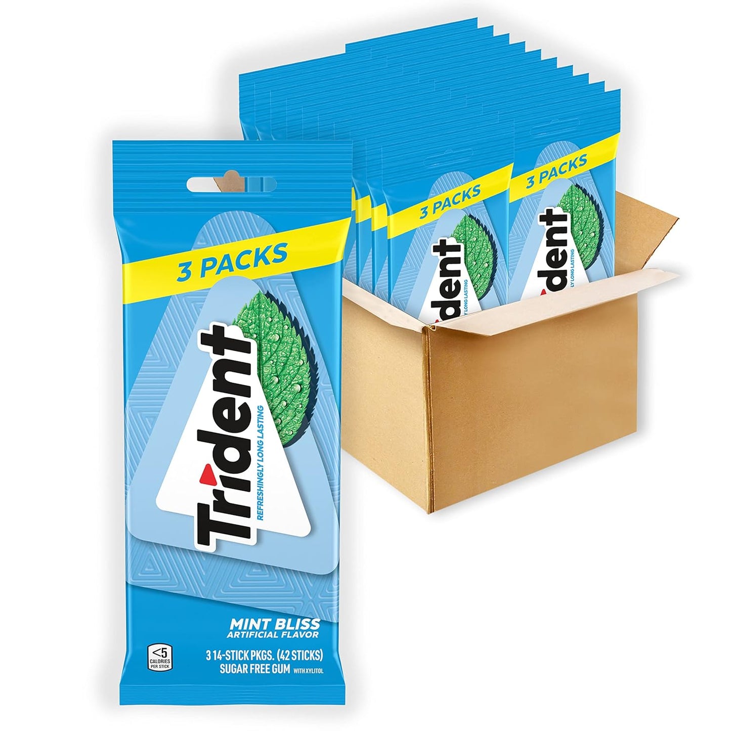 Sugar Free Gum, Mint Bliss Flavor, 60 Packs (840 Pieces Total)