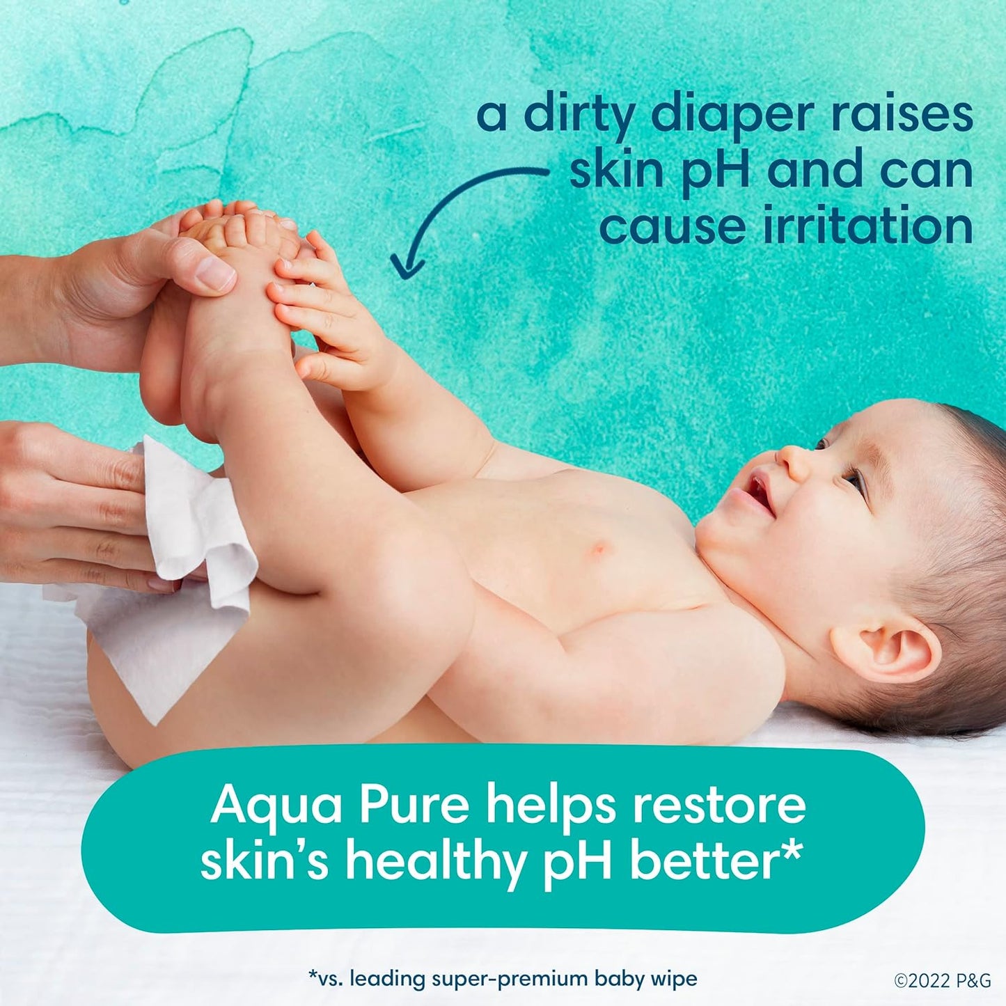 Aqua Pure Sensitive Baby Wipes, 99% Water, Hypoallergenic, Unscented Baby Wipes, 672 Baby Wipes Total (12 Flip-Top Packs)