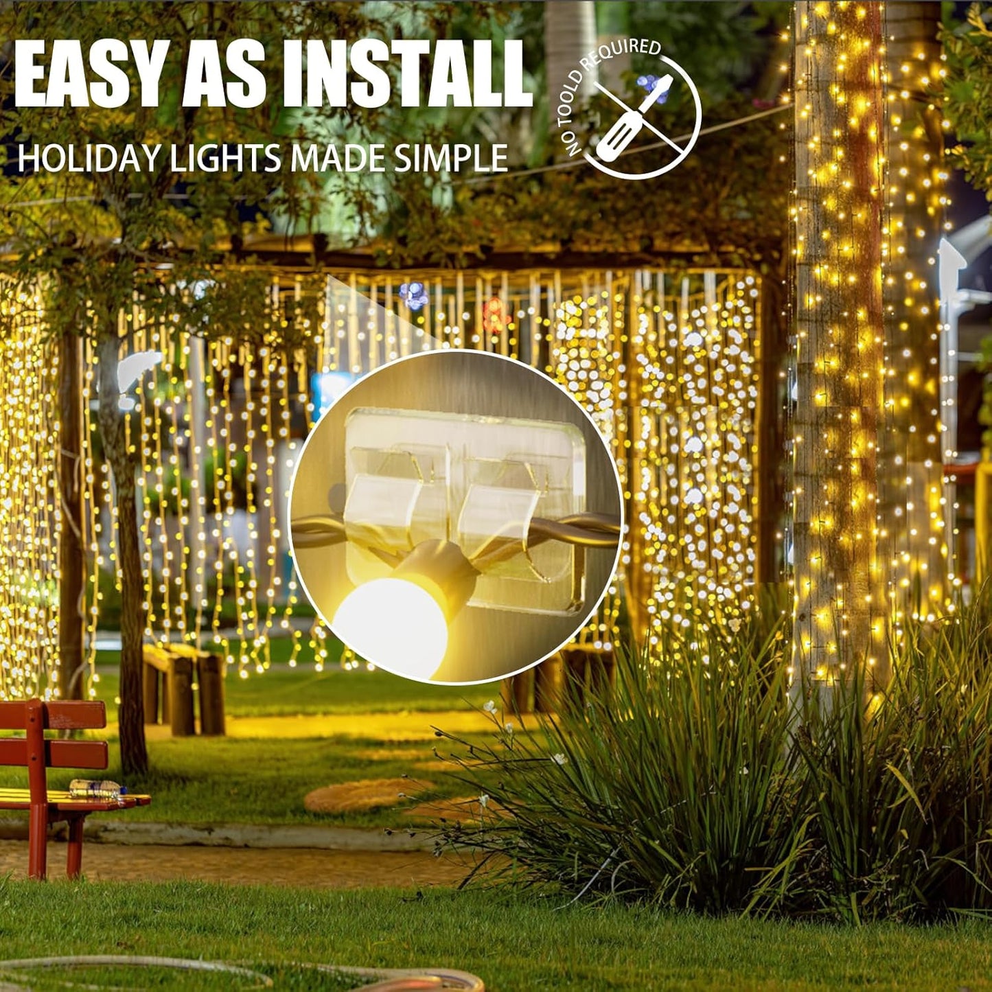 Outdoor String Light Clips