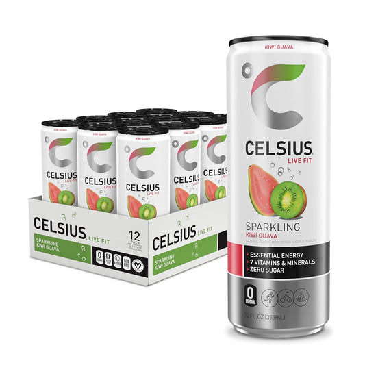 Sparkling Kiwi Guava, Functional Essential Energy Drink 12 Fl Oz (Pack of 12)