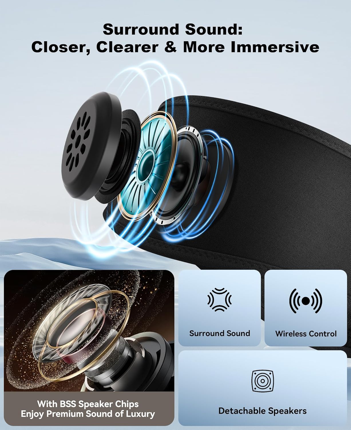 Bluetooth 5.2 Sleep Headphones Headband - Sweat-Resistant Wireless Earbuds with Ultra-Thin HD Stereo Speakers for Sports and Workouts - Ideal Unique Gifts