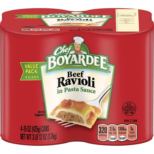 Beef Ravioli, 15 Oz, 4 Pack