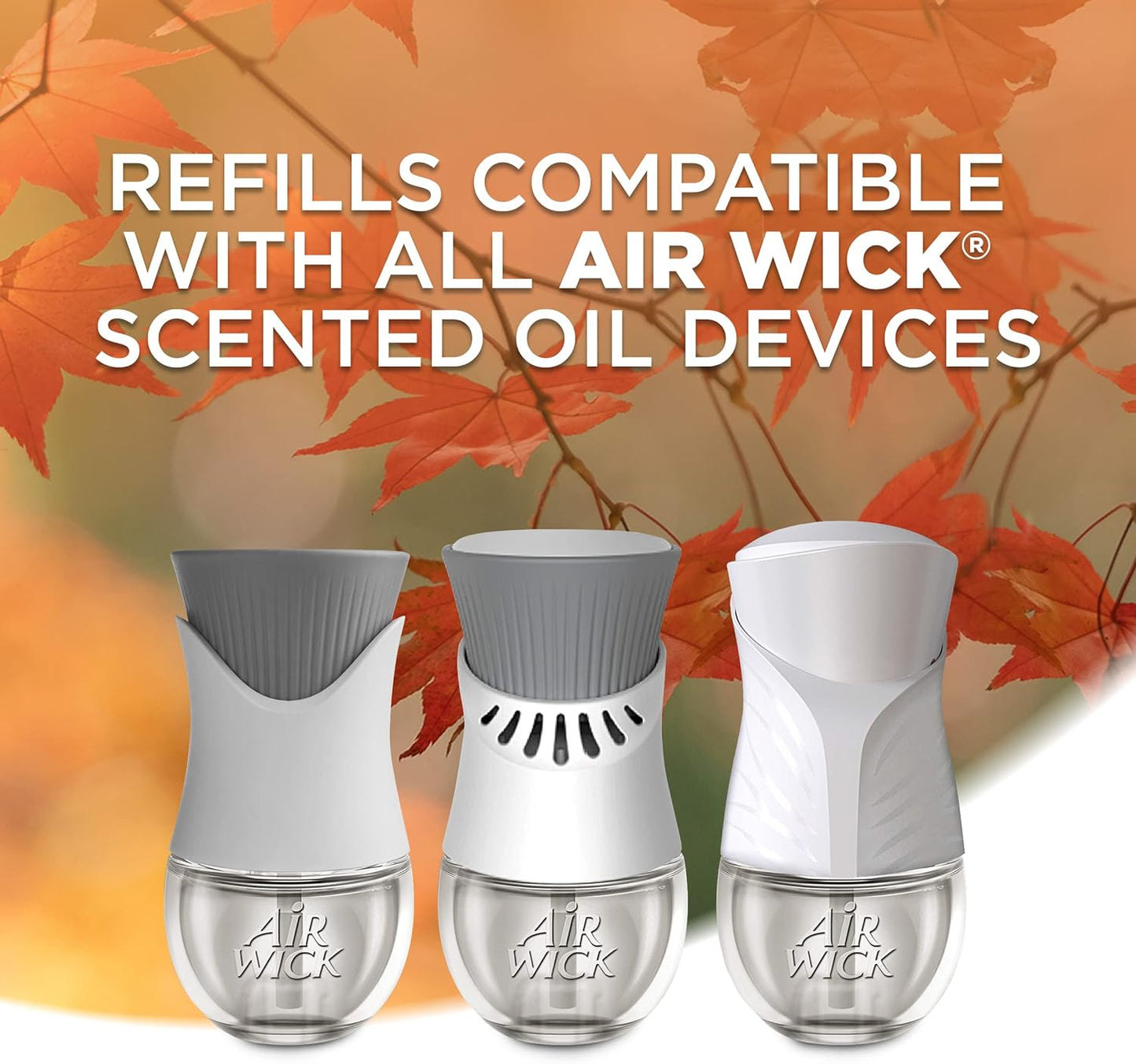 Plug in Scented Oil Refill, 5 Ct, Pumpkin Spice, Air Freshener, Essential Oils, Fall Scent, Fall Decor