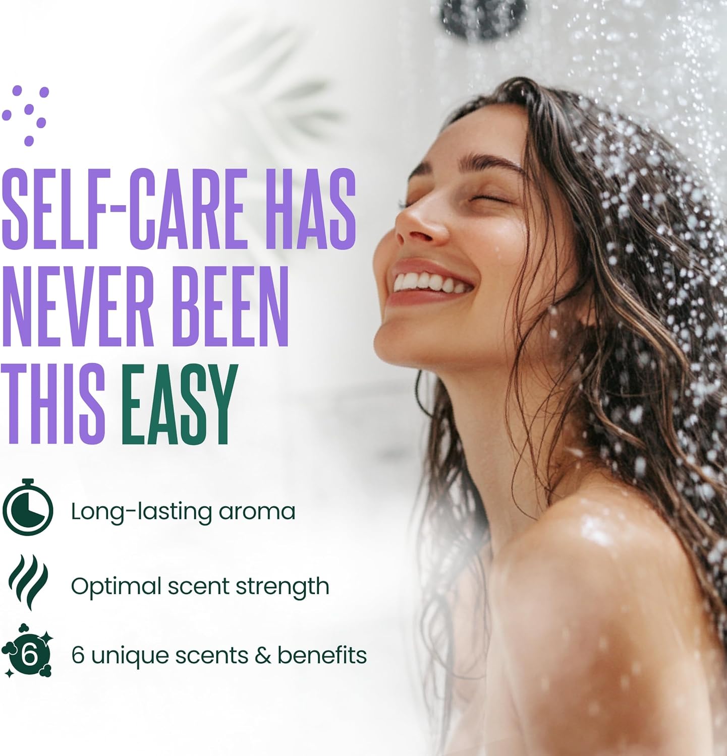 Premium Aromatherapy Shower Steamers - Holiday Gift Set for Women and Teens, Featuring 6 Essential Oil Infused Shower Bombs in Purple