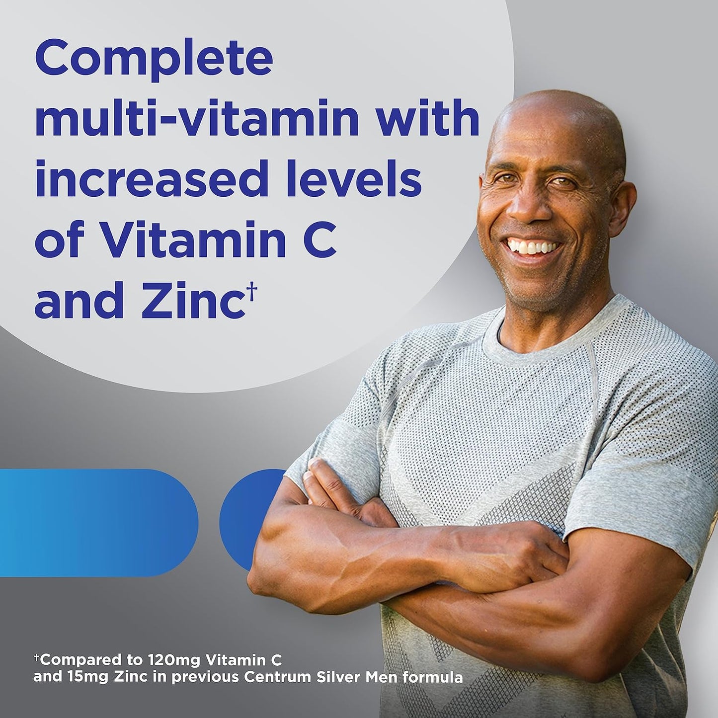 Silver Men'S 50+ Multivitamin with Vitamin D3, B-Vitamins, Zinc for Memory and Cognition - 200 Tablets