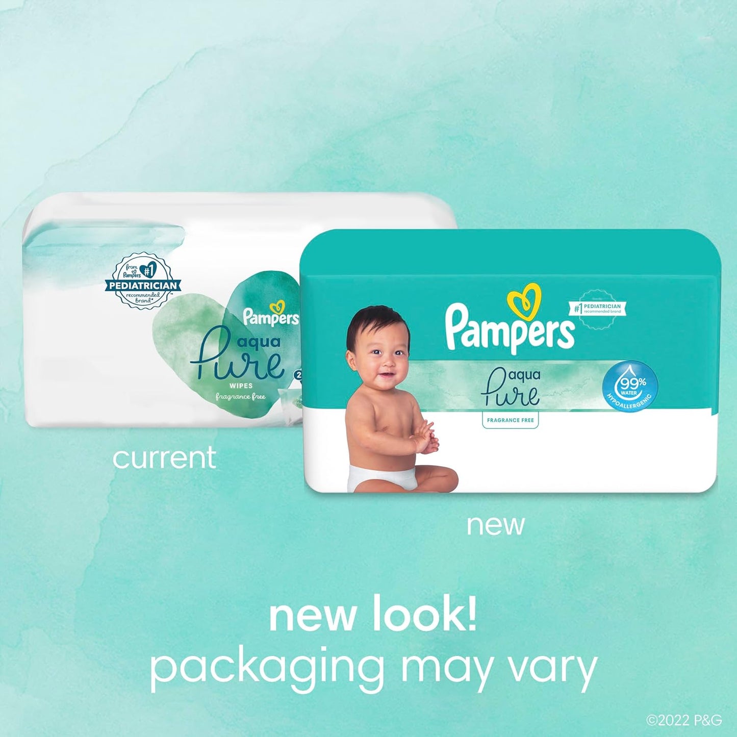 Aqua Pure Sensitive Baby Wipes, 99% Water, Hypoallergenic, Unscented Baby Wipes, 672 Baby Wipes Total (12 Flip-Top Packs)