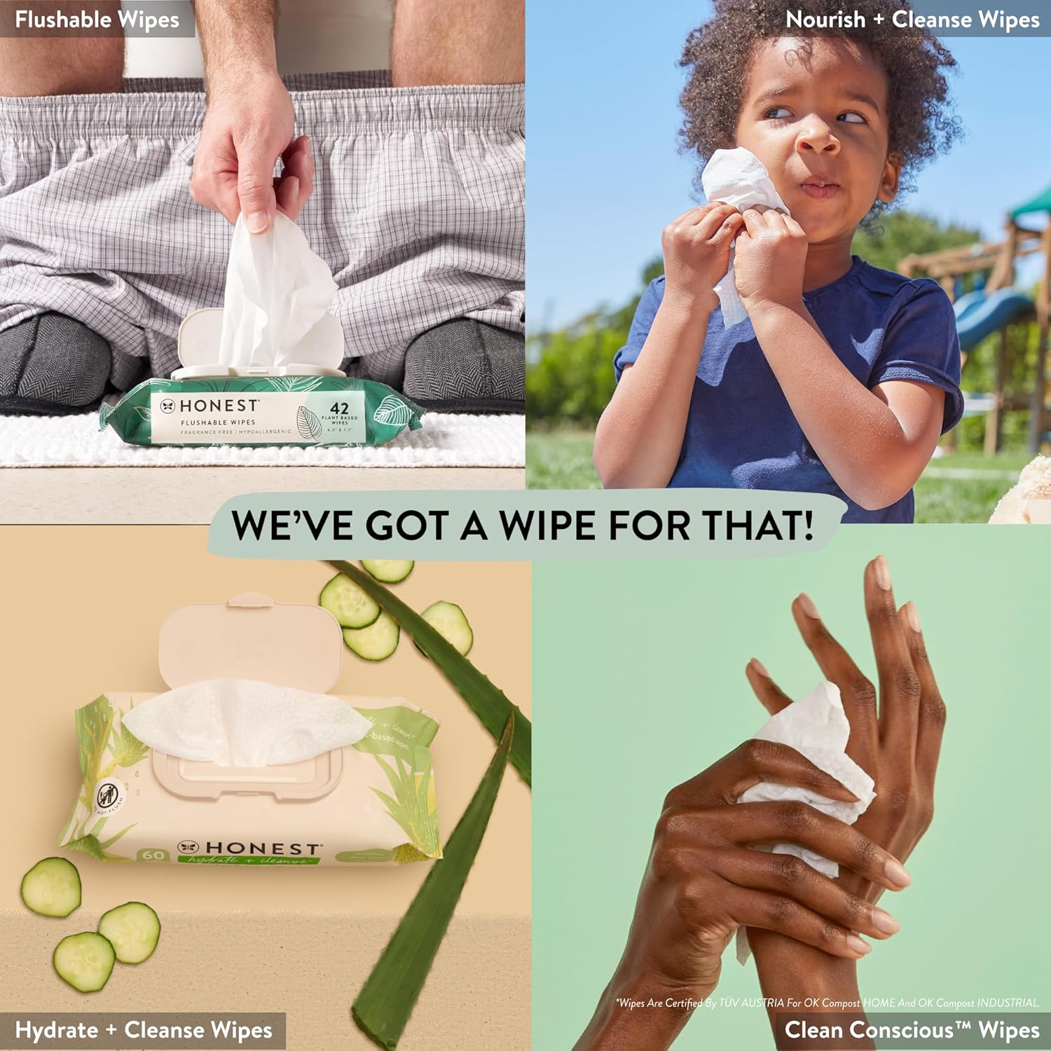 Clean Conscious Unscented Wipes | over 99% Water, Compostable, Plant-Based, Baby Wipes | Hypoallergenic for Sensitive Skin, EWG Verified | Pattern Play, 720 Count