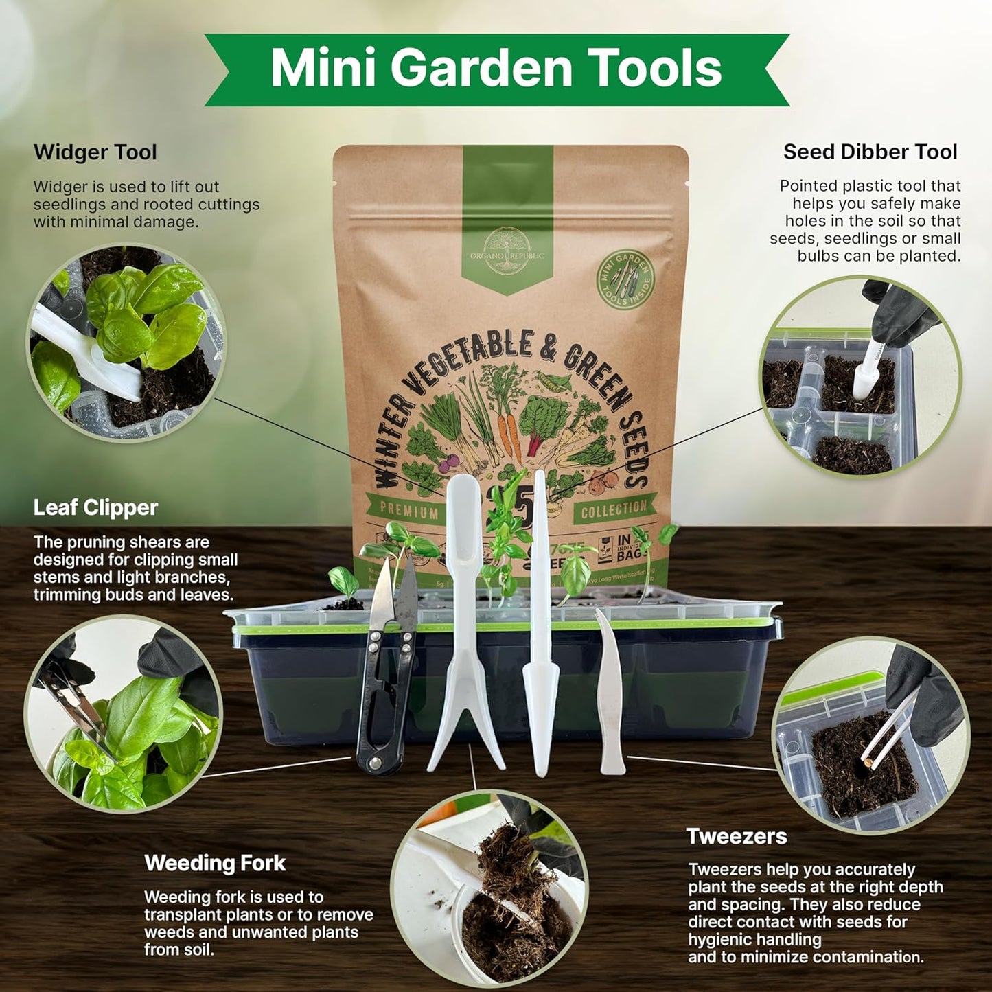 25 Winter Vegetable & Greens Garden Seeds Variety Pack - 27,675+ Non-Gmo Heirloom Seeds for Outdoors & Indoor Home Gardening, Including Broccoli, Beet, Carrot, Collard, Lettuce, Radish, Spinach, Pea