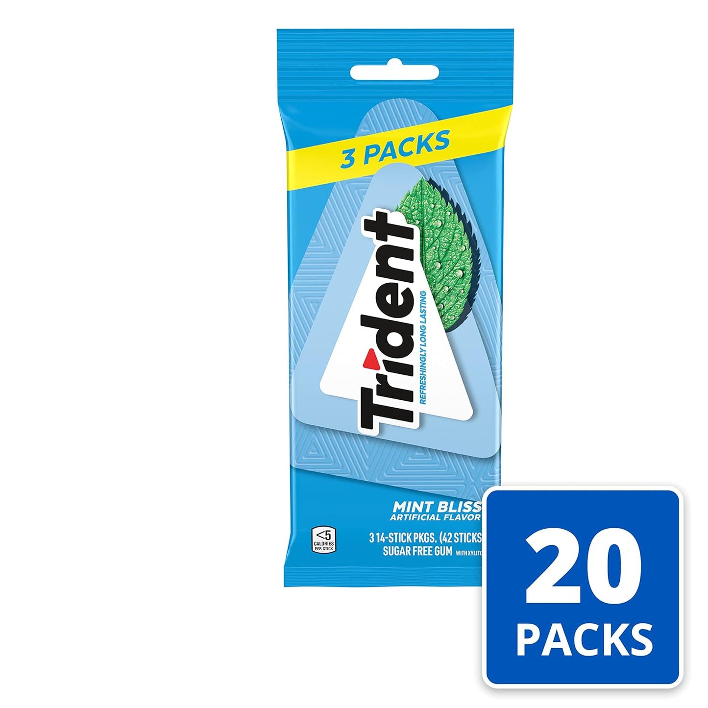 Sugar Free Gum, Mint Bliss Flavor, 60 Packs (840 Pieces Total)