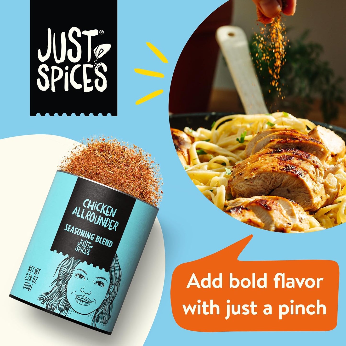 Chicken Allrounder, 2.29 OZ I Poultry Spice Mix to Cook, Grill and Roast Chicken like a Pro I Use as Spice Mix, Dry Rub or Marinade