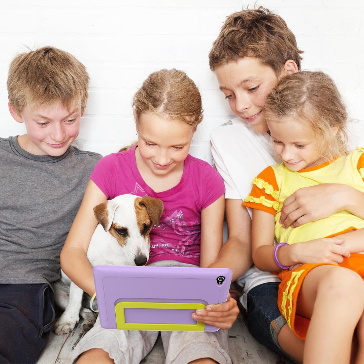 Kids Tablet|Upgraded Android 14 Tablet 10 Inch for Kids with Protective Case|Octa-Core|8+64Gb 1TF Card Expandable|Dual Camera|Parental Control|Pre-Intalled Kidoz|Great Gift for Toddler (Purple)