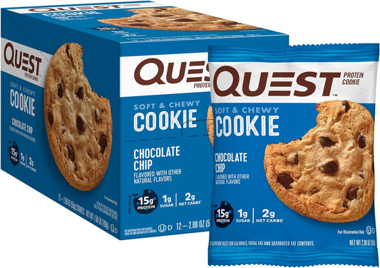 Chocolate Chip Protein Cookie; Keto Friendly; High Protein; Low Carb; 12 Count