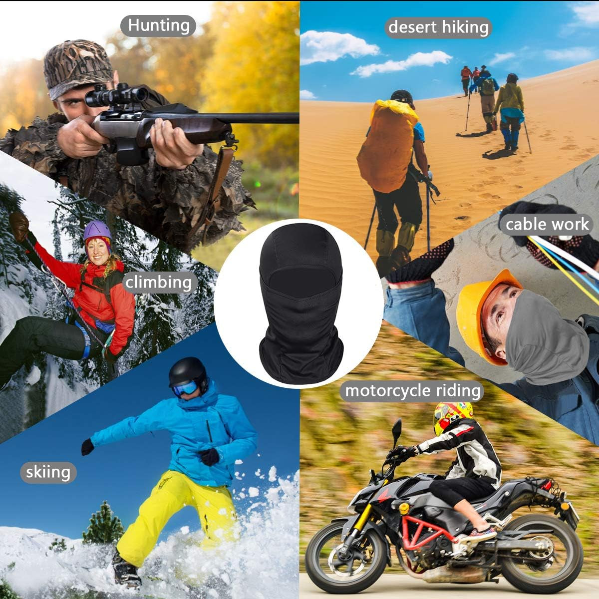 Ski Mask for Men Women, Balaclava Face Mask, Shiesty Mask UV Protector Lightweight for Motorcycle Snowboard