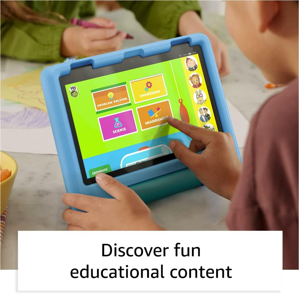Fire HD 8 Kids Tablet, Ages 3-7. Top-Selling 8" Kids Tablet on - 2022. Ad-Free Content with Parental Controls Included, 13-Hr Battery, 64 GB, Blue