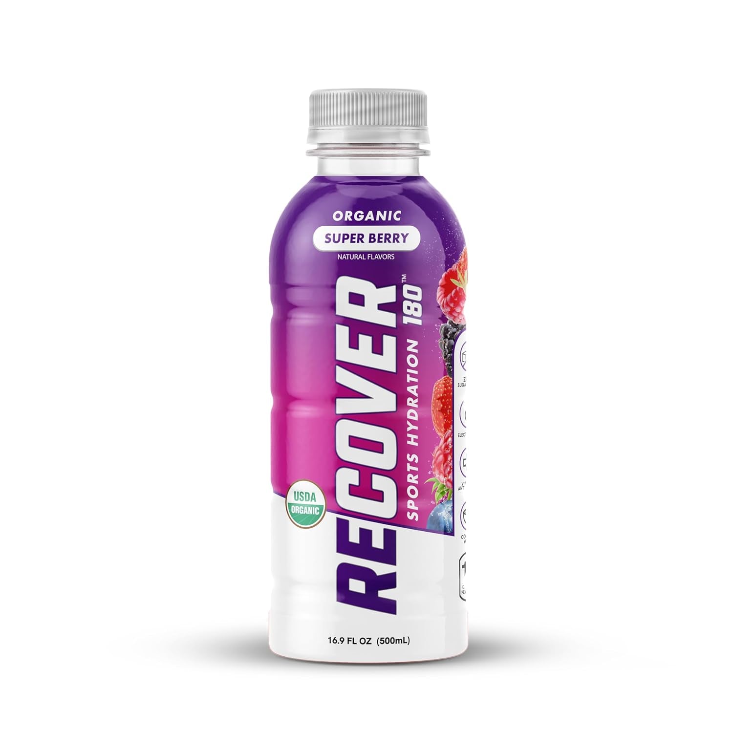 Organic Hydration Sports Drink, No Sugar Added, 15 Calorie Sports Beverage, Organic Flavors with Vitamins, Potassium-Packed Electrolytes (16.9 Fl Oz (Pack of 12), Variety Pack)