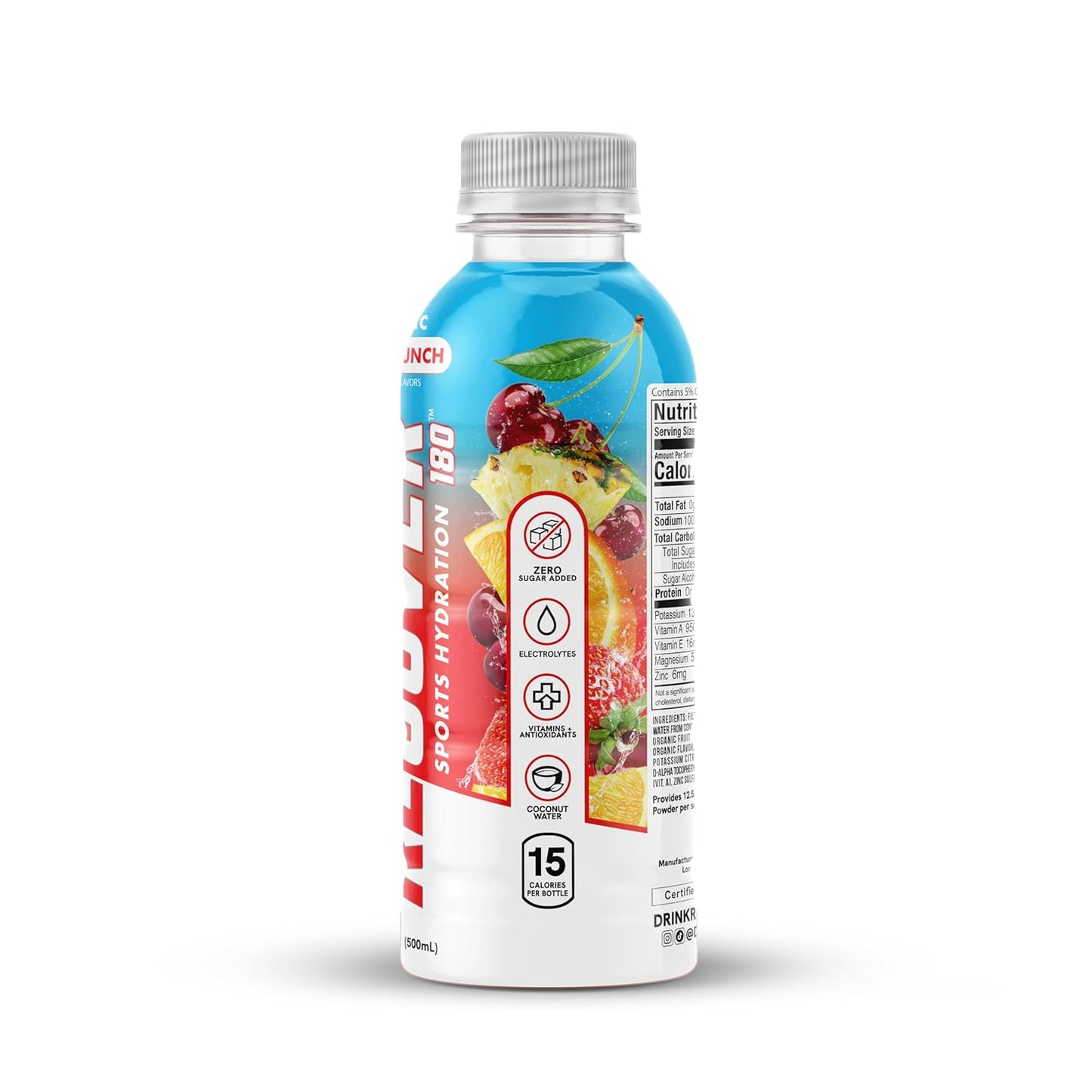 Revitalize Your Game: Organic Hydration Sports Drink - Sugar-Free, Low-Calorie, Vitamin-Infused Electrolyte Boost (Fruit Punch, 12-Pack)