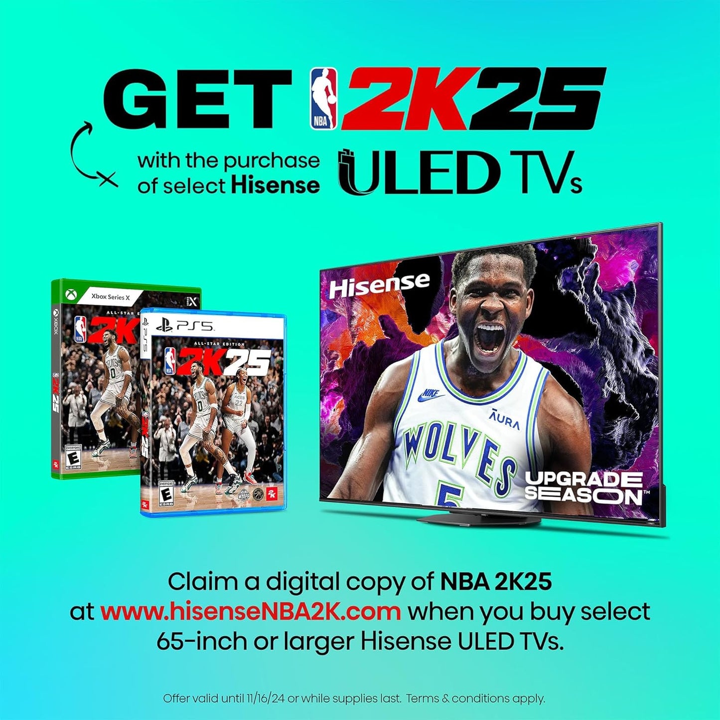 55-Inch Class U8 Series Mini-Led ULED 4K UHD Google Smart TV (55U8N, 2024 Model) - QLED, Native 144Hz, Full Array Local Dimming, Game Mode Pro, Alexa Compatibility