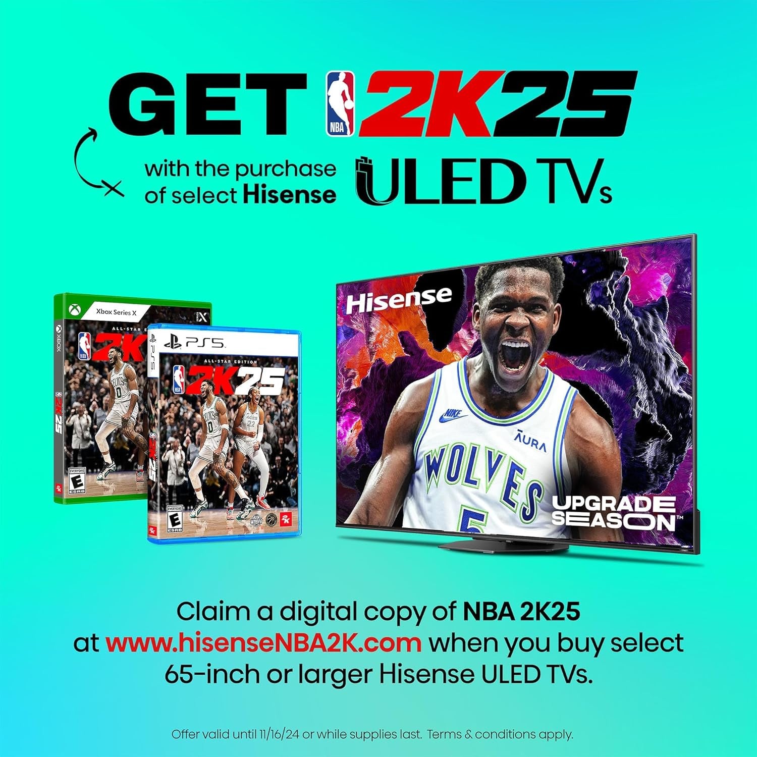 55-Inch Class U8 Series Mini-Led ULED 4K UHD Google Smart TV (55U8N, 2024 Model) - QLED, Native 144Hz, Full Array Local Dimming, Game Mode Pro, Alexa Compatibility