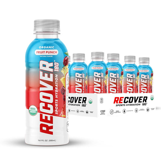 Revitalize Your Game: Organic Hydration Sports Drink - Sugar-Free, Low-Calorie, Vitamin-Infused Electrolyte Boost (Fruit Punch, 12-Pack)