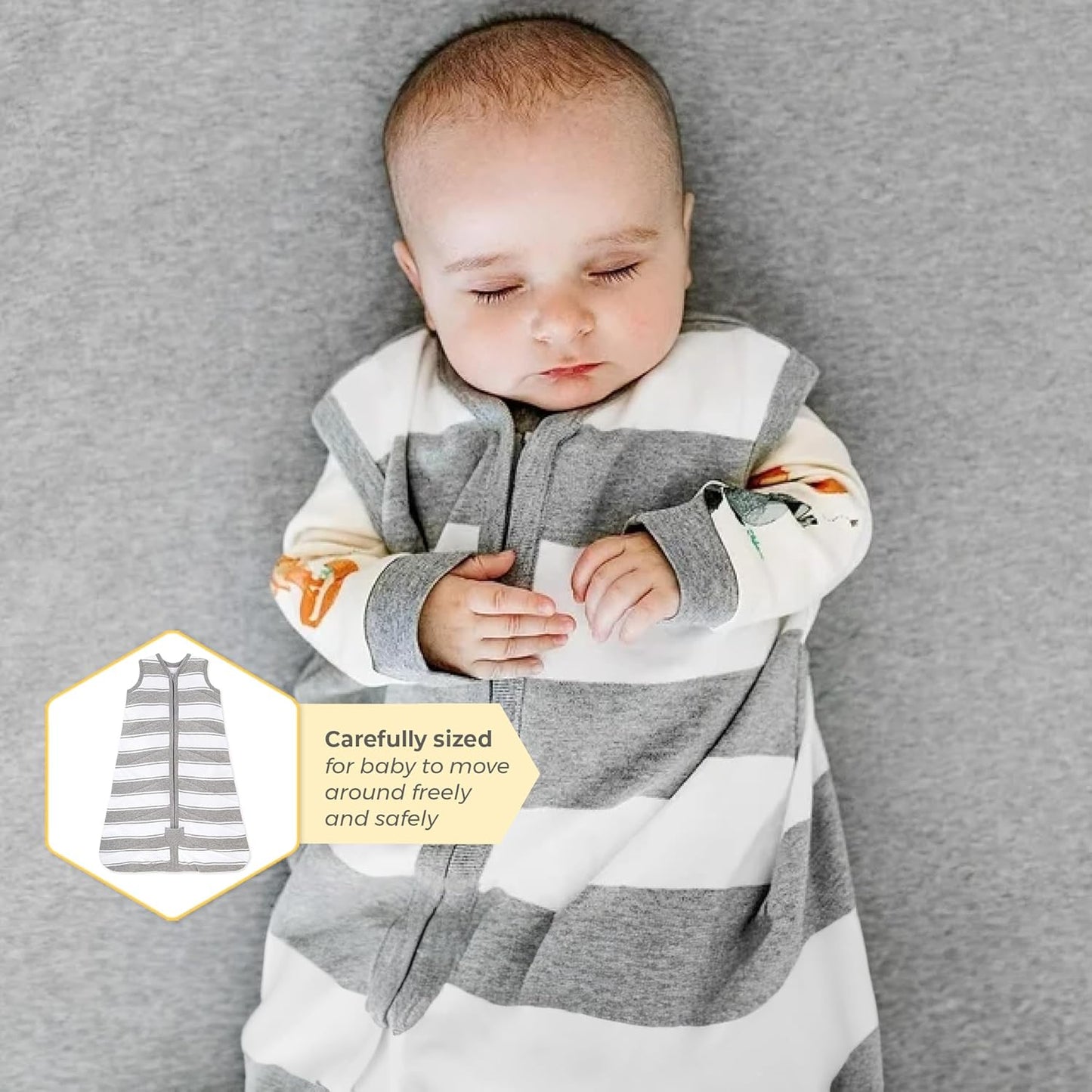 Beekeeper Infant Wearable Blanket, 100% Organic Cotton Unisex, Girl, Boy Swaddle Transition Sack - Light Weight 0.5 TOG or Medium Weight 1.5 TOG - Newborn Essentials Sleep Clothes