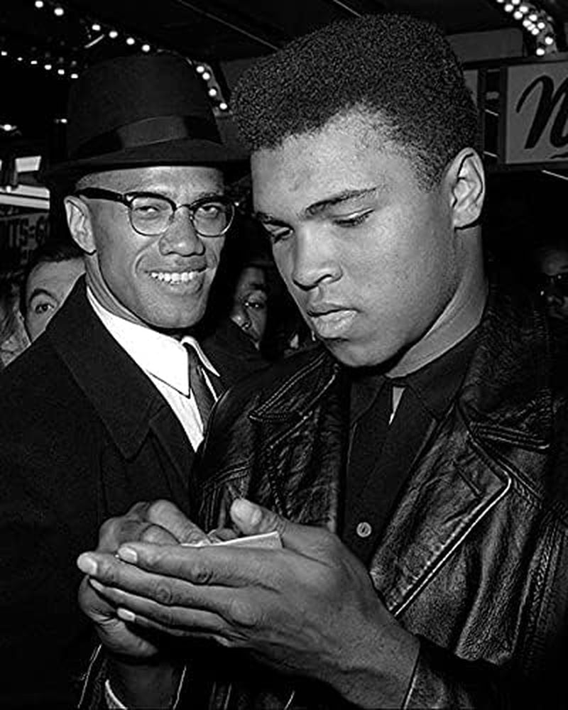 Muhammad Ali & Malcolm X 1965 8X10 Photograph Photo Print