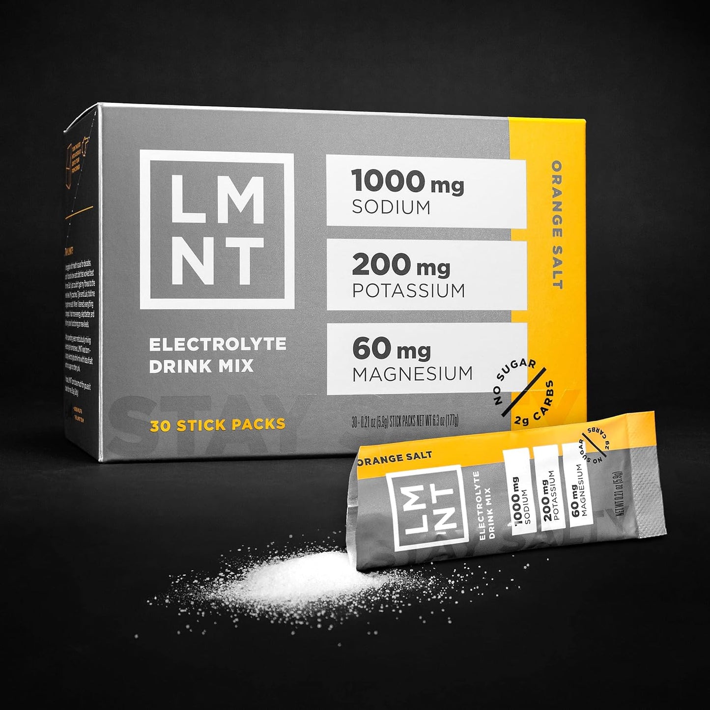 LMNT Zero Sugar Electrolytes - Orange Salt | Drink Mix | 30-Count